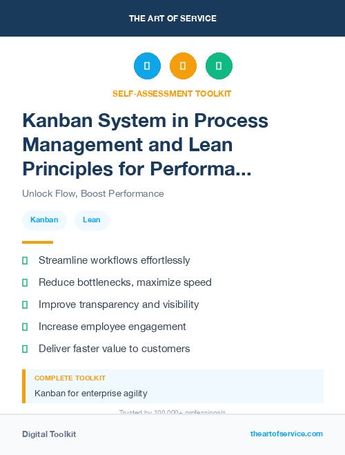 Kanban System in Process Management and Lean Principles for Performance Improvement