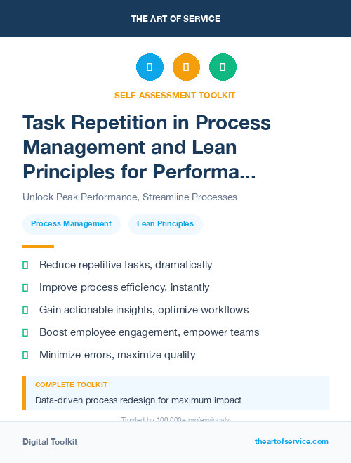 Task Repetition in Process Management and Lean Principles for Performance Improvement