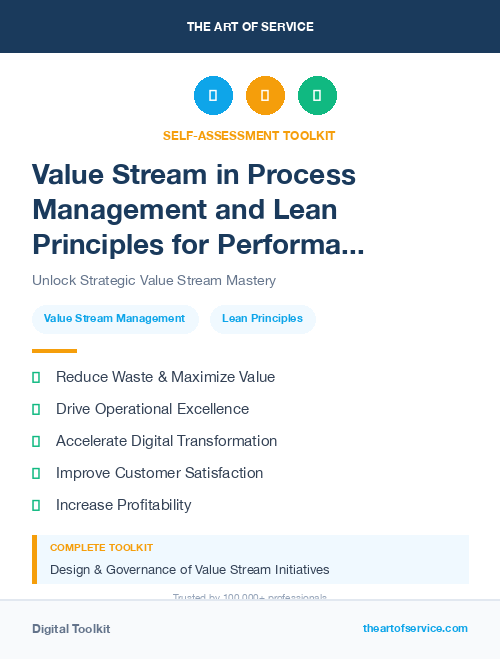 Value Stream in Process Management and Lean Principles for Performance Improvement