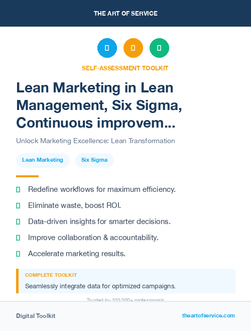 Lean Marketing in Lean Management, Six Sigma, Continuous improvement Introduction