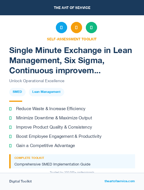 Single Minute Exchange in Lean Management, Six Sigma, Continuous improvement Introduction