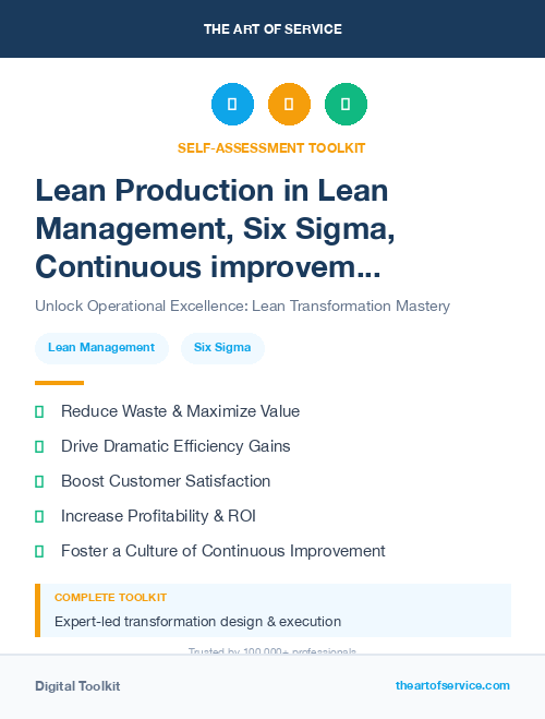 Lean Production in Lean Management, Six Sigma, Continuous improvement Introduction