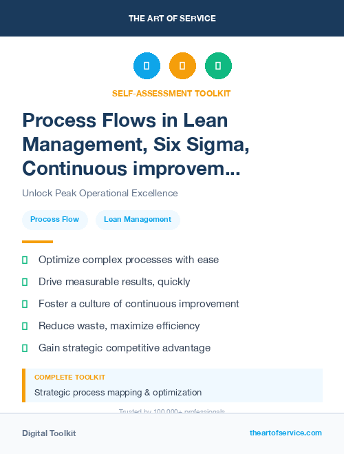 Process Flows in Lean Management, Six Sigma, Continuous improvement Introduction