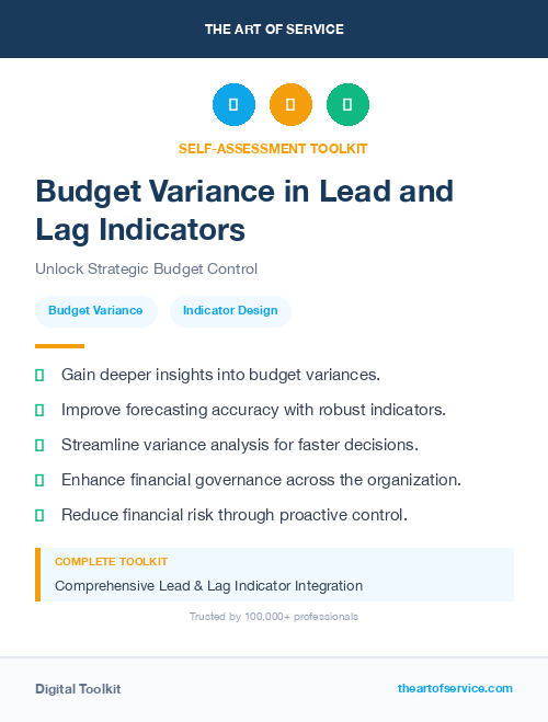 Budget Variance in Lead and Lag Indicators