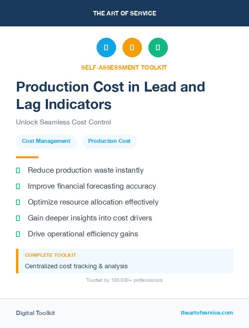 Production Cost in Lead and Lag Indicators