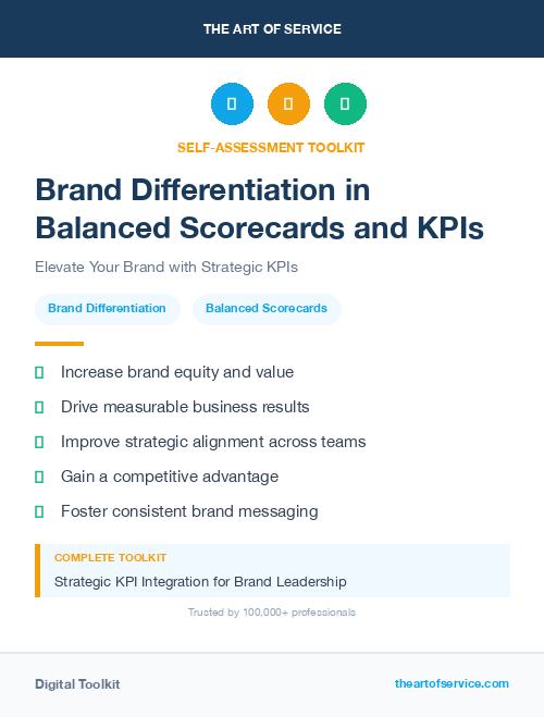 Brand Differentiation in Balanced Scorecards and KPIs