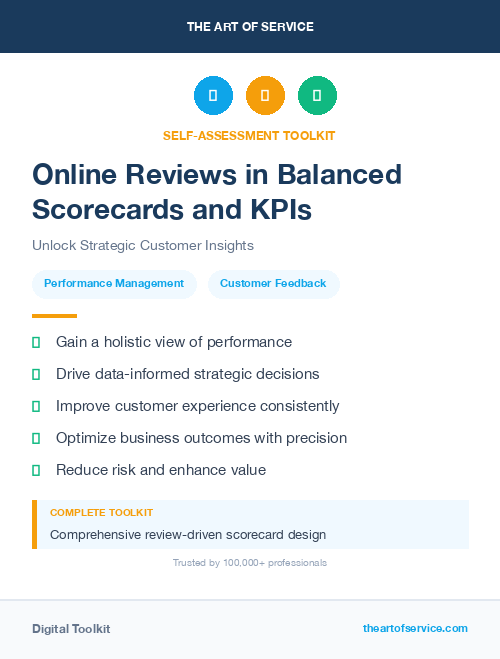 Online Reviews in Balanced Scorecards and KPIs
