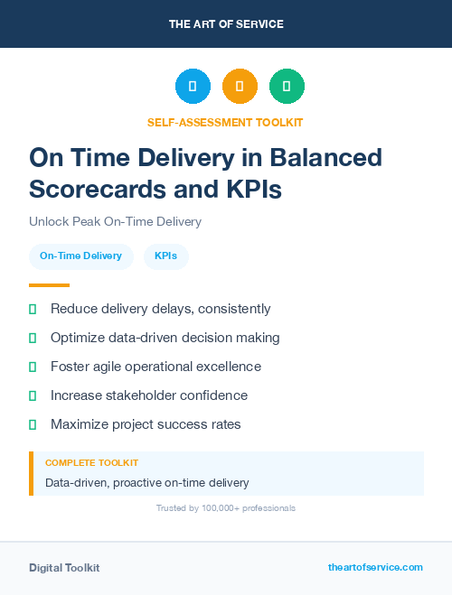 On Time Delivery in Balanced Scorecards and KPIs