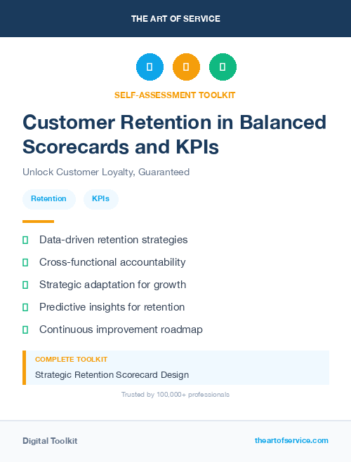 Customer Retention in Balanced Scorecards and KPIs