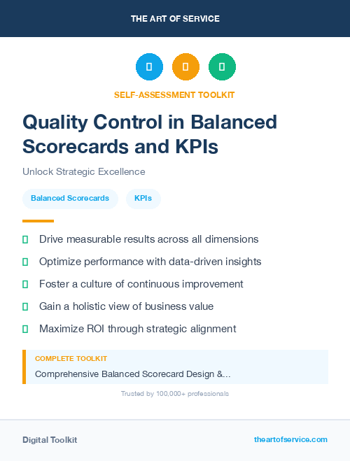 Quality Control in Balanced Scorecards and KPIs