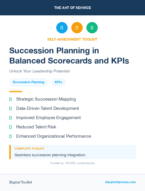 Succession Planning in Balanced Scorecards and KPIs