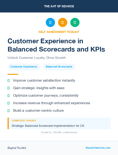 Customer Experience in Balanced Scorecards and KPIs