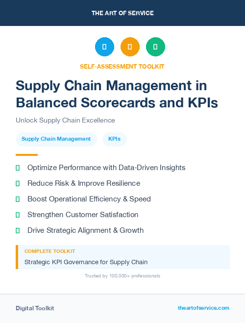 Supply Chain Management in Balanced Scorecards and KPIs