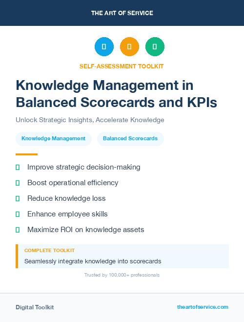 Knowledge Management in Balanced Scorecards and KPIs