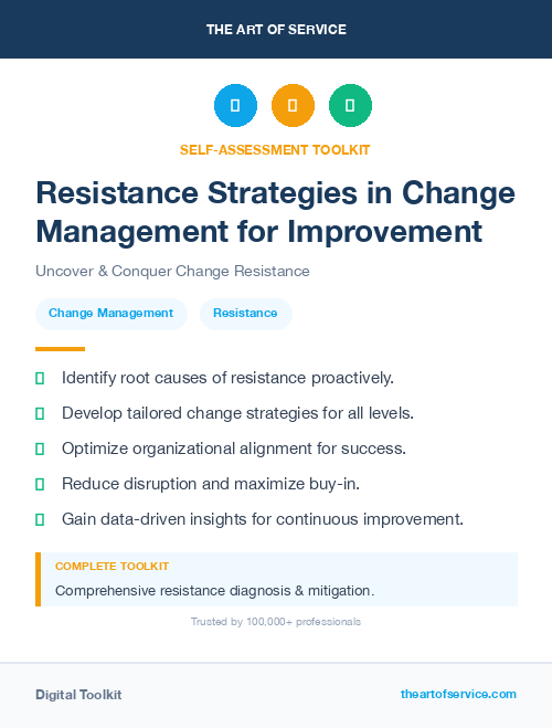Resistance Strategies in Change Management for Improvement