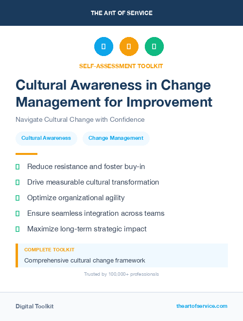 Cultural Awareness in Change Management for Improvement