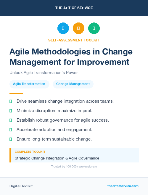 Agile Methodologies in Change Management for Improvement