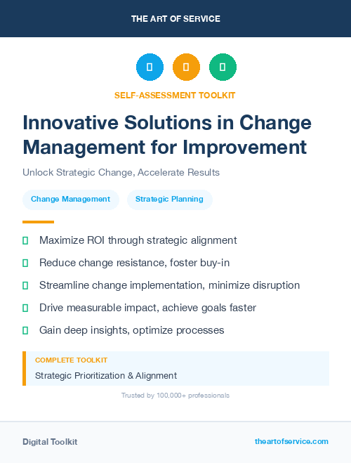 Innovative Solutions in Change Management for Improvement