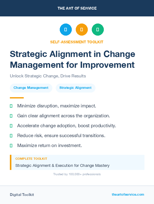 Strategic Alignment in Change Management for Improvement