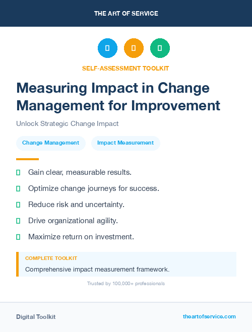 Measuring Impact in Change Management for Improvement