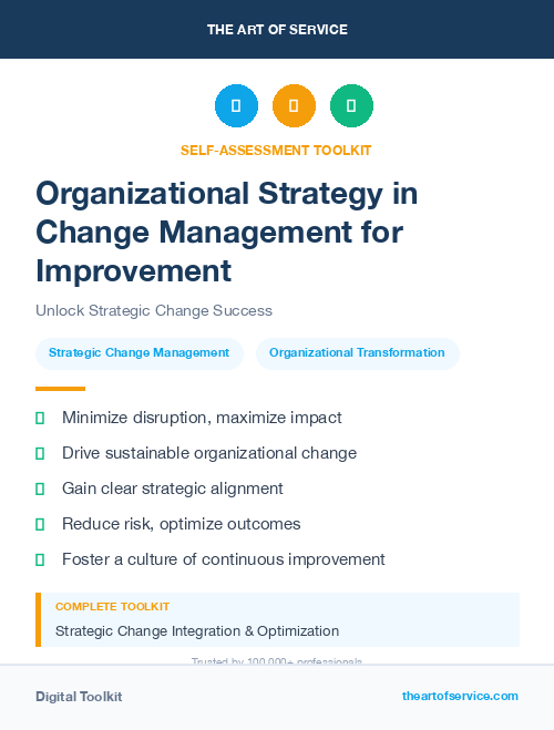 Organizational Strategy in Change Management for Improvement