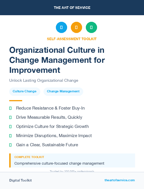 Organizational Culture in Change Management for Improvement