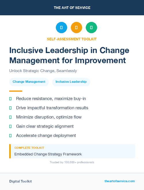 Inclusive Leadership in Change Management for Improvement