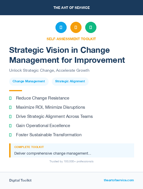 Strategic Vision in Change Management for Improvement