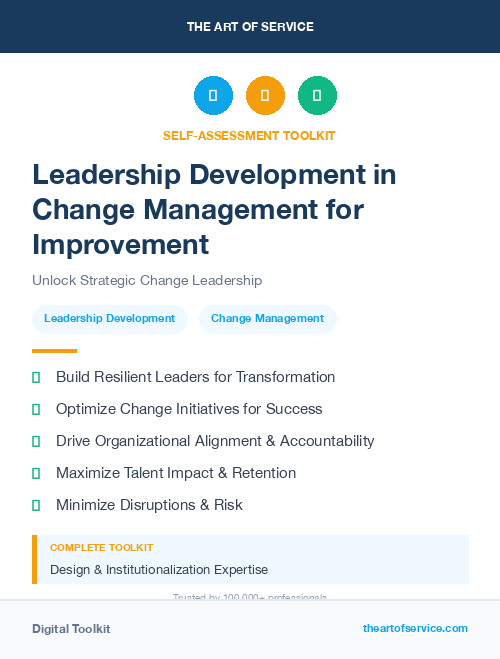 Leadership Development in Change Management for Improvement