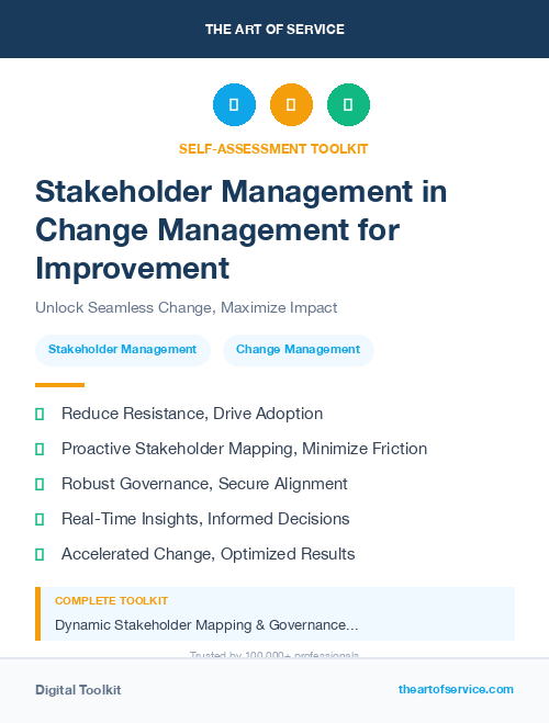Stakeholder Management in Change Management for Improvement