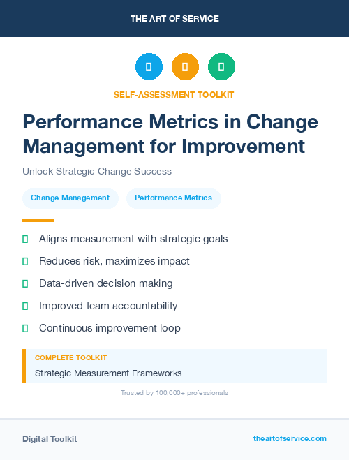 Performance Metrics in Change Management for Improvement