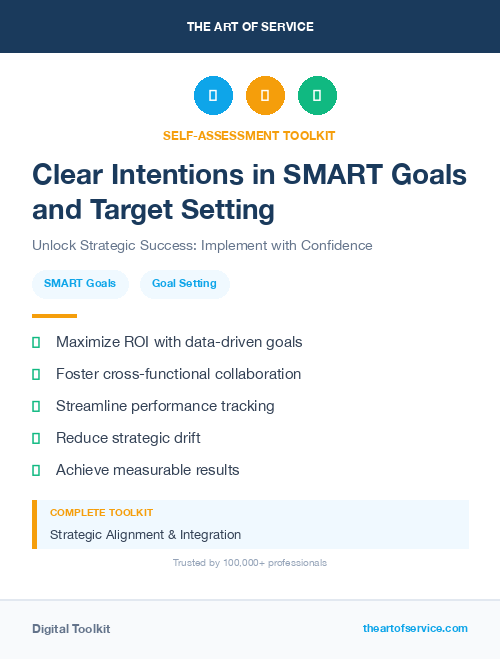 Clear Intentions in SMART Goals and Target Setting