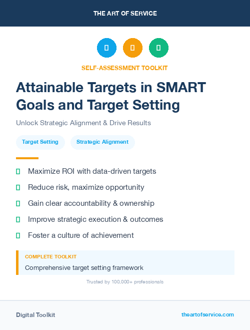 Attainable Targets in SMART Goals and Target Setting