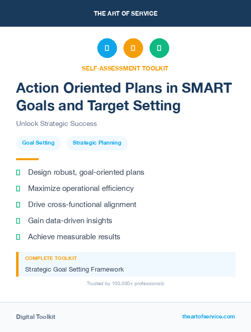 Action Oriented Plans in SMART Goals and Target Setting