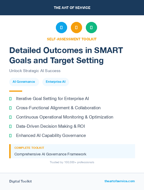 Detailed Outcomes in SMART Goals and Target Setting