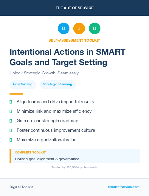 Intentional Actions in SMART Goals and Target Setting