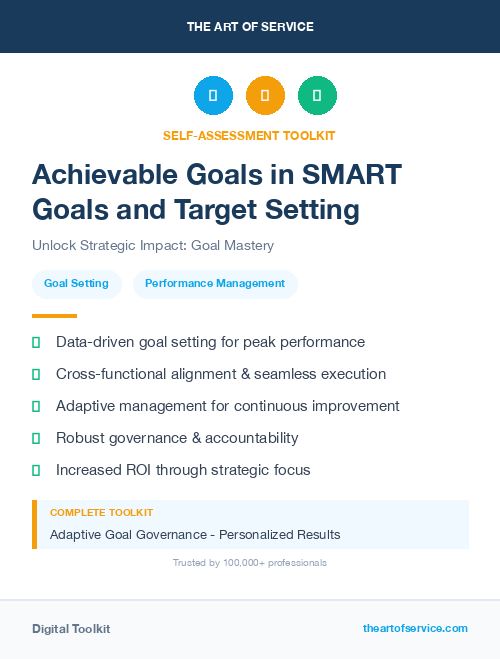 Achievable Goals in SMART Goals and Target Setting