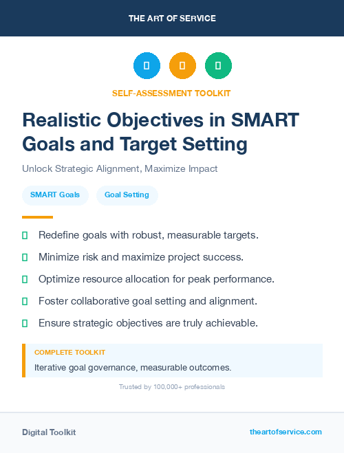 Realistic Objectives in SMART Goals and Target Setting