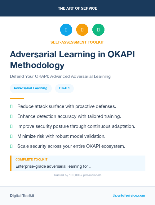Adversarial Learning in OKAPI Methodology