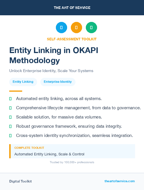 Entity Linking in OKAPI Methodology