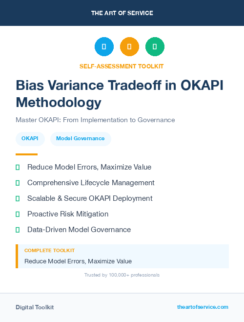 Bias Variance Tradeoff in OKAPI Methodology
