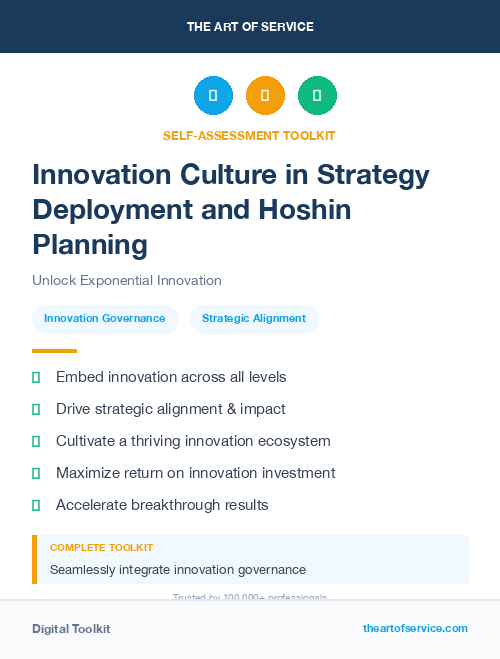 Innovation Culture in Strategy Deployment and Hoshin Planning