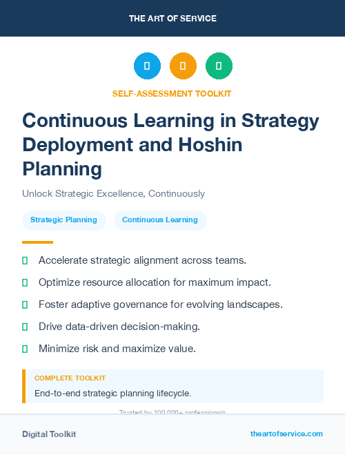 Continuous Learning in Strategy Deployment and Hoshin Planning