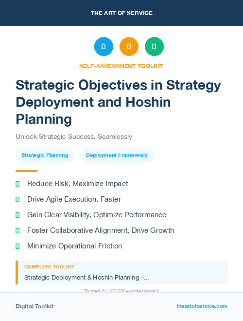 Strategic Objectives in Strategy Deployment and Hoshin Planning