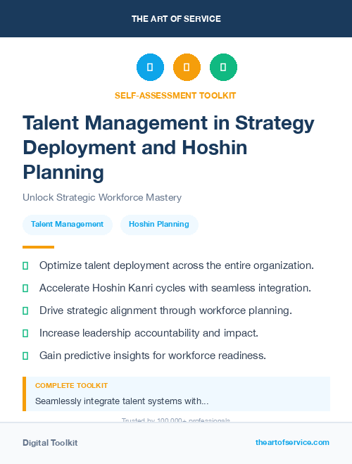 Talent Management in Strategy Deployment and Hoshin Planning