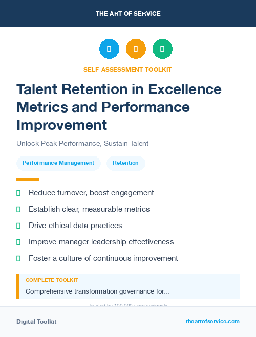 Talent Retention in Excellence Metrics and Performance Improvement