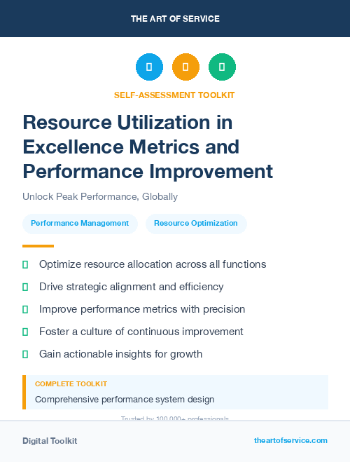 Resource Utilization in Excellence Metrics and Performance Improvement