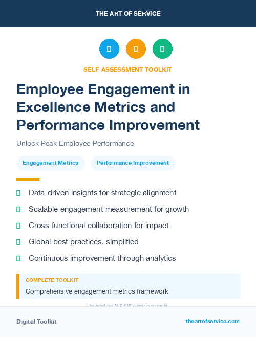 Employee Engagement in Excellence Metrics and Performance Improvement