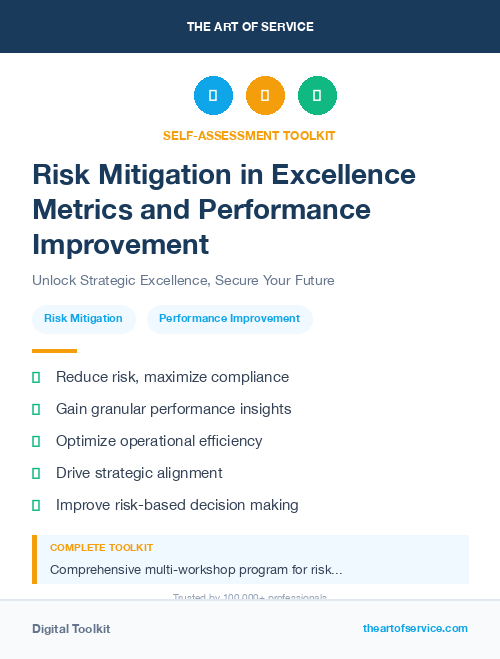 Risk Mitigation in Excellence Metrics and Performance Improvement