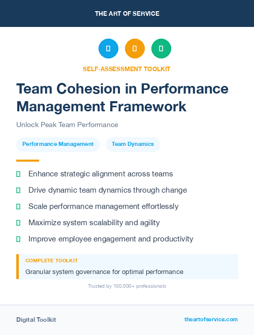 Team Cohesion in Performance Management Framework